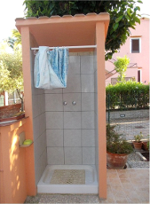 Außendusche, Ferienhaus Lapucci, Marina di Campo, Insel Elba